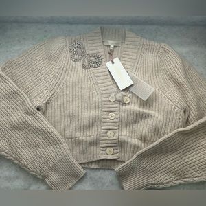 Size XS LoveShackFancy Button up sweater. never worn